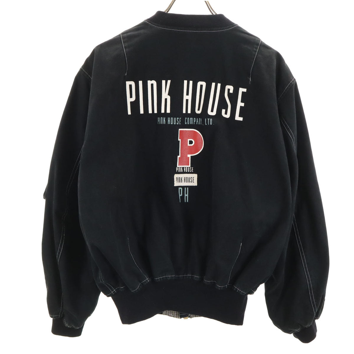 PINK HOUSE ピンクハウス ジップ ブルゾン ブラック MA-1タイプ メンズ
