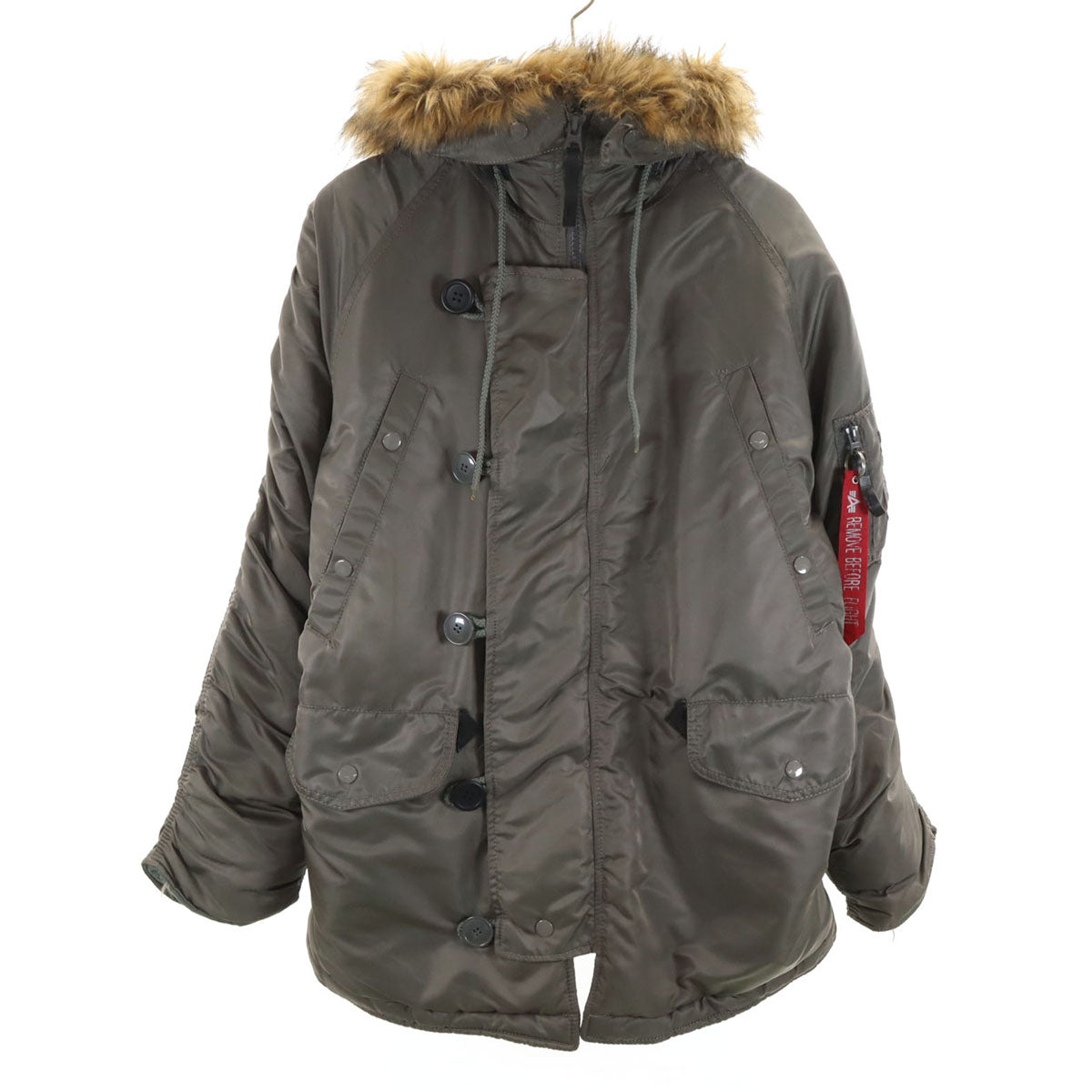 ALPHA INDUSTRIES INC アルファインダストリーズ N-3B フライトジャケット S グレージュ 中綿 メンズ