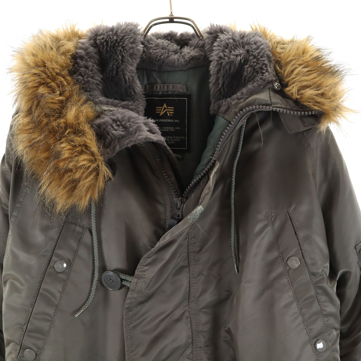 ALPHA INDUSTRIES INC アルファインダストリーズ N-3B フライトジャケット S グレージュ 中綿 メンズ
