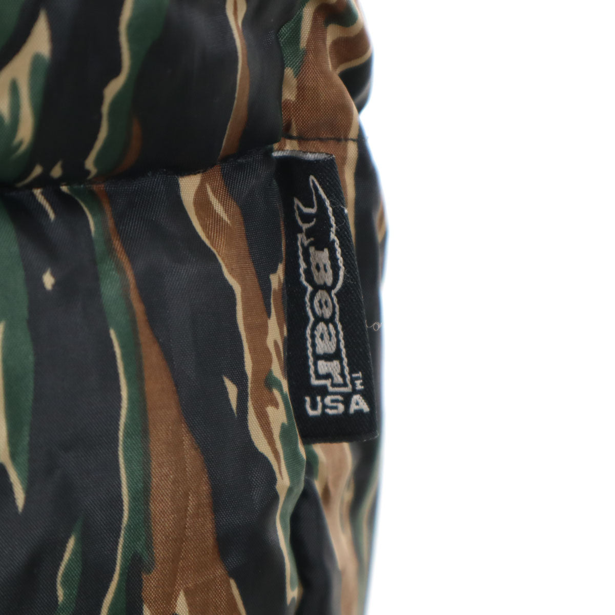 Bear USA ベアーユーエスエー カモフラ ダウンジャケット L カーキ リバーシブル レディース