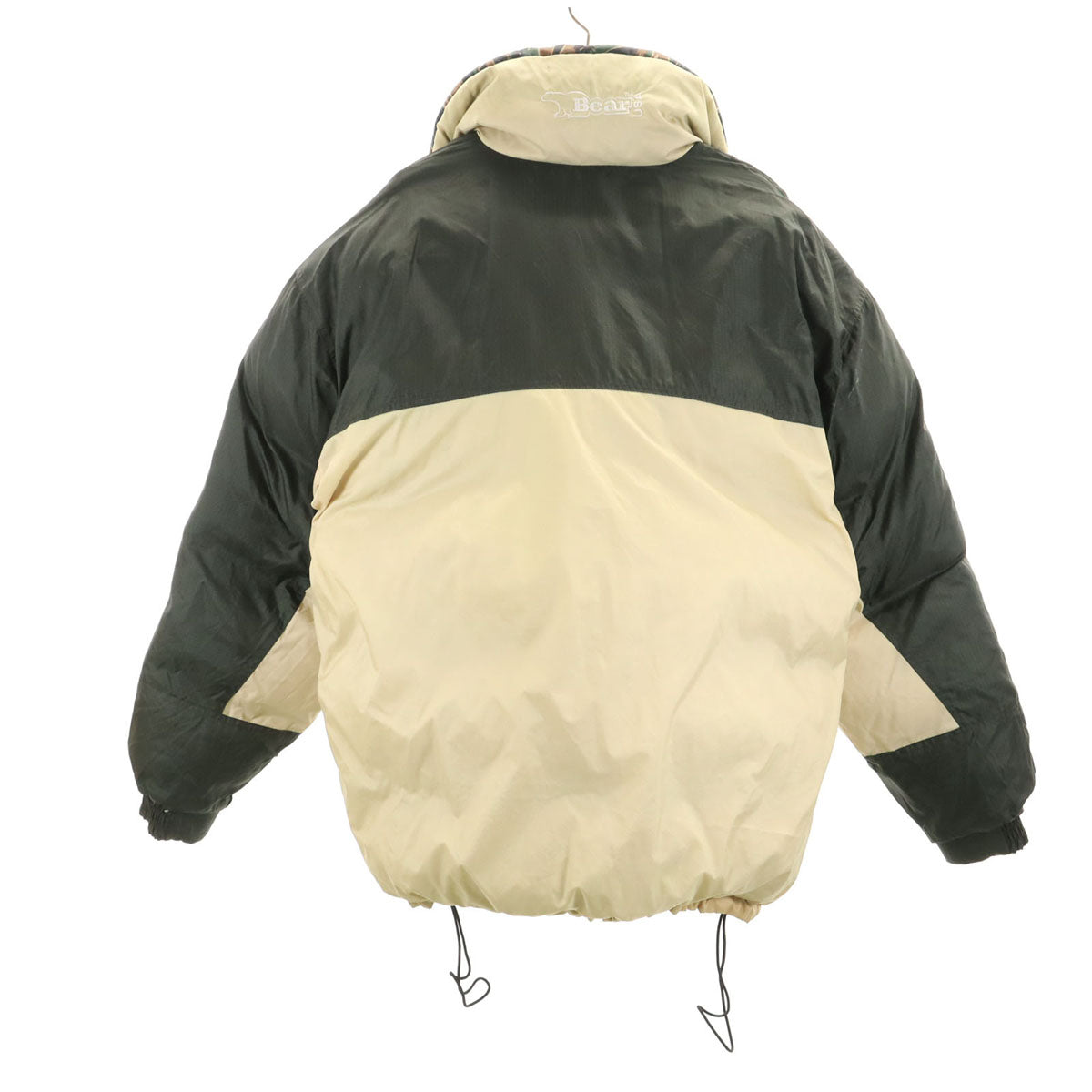Bear USA ベアーユーエスエー カモフラ ダウンジャケット L カーキ リバーシブル レディース