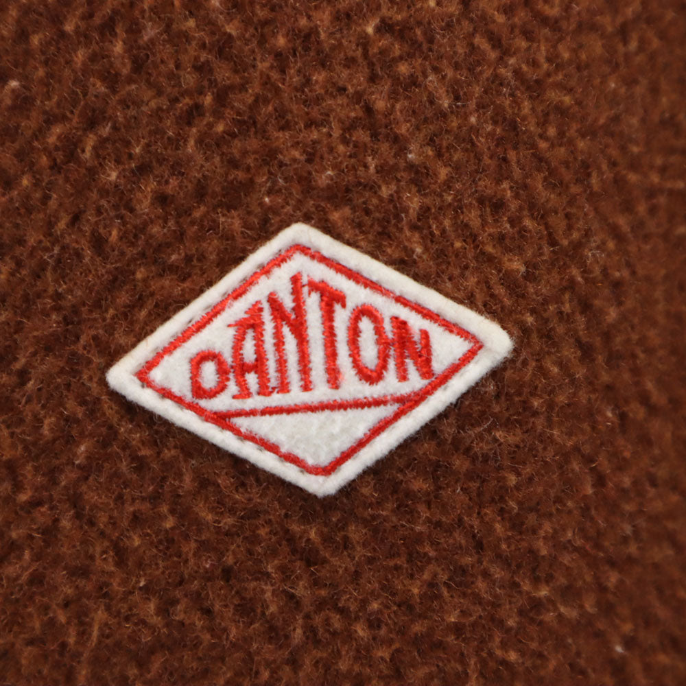 Danton ダントン ウールブレンド 日本製 ノーカラージャケット 36 ブラウン系 レディース