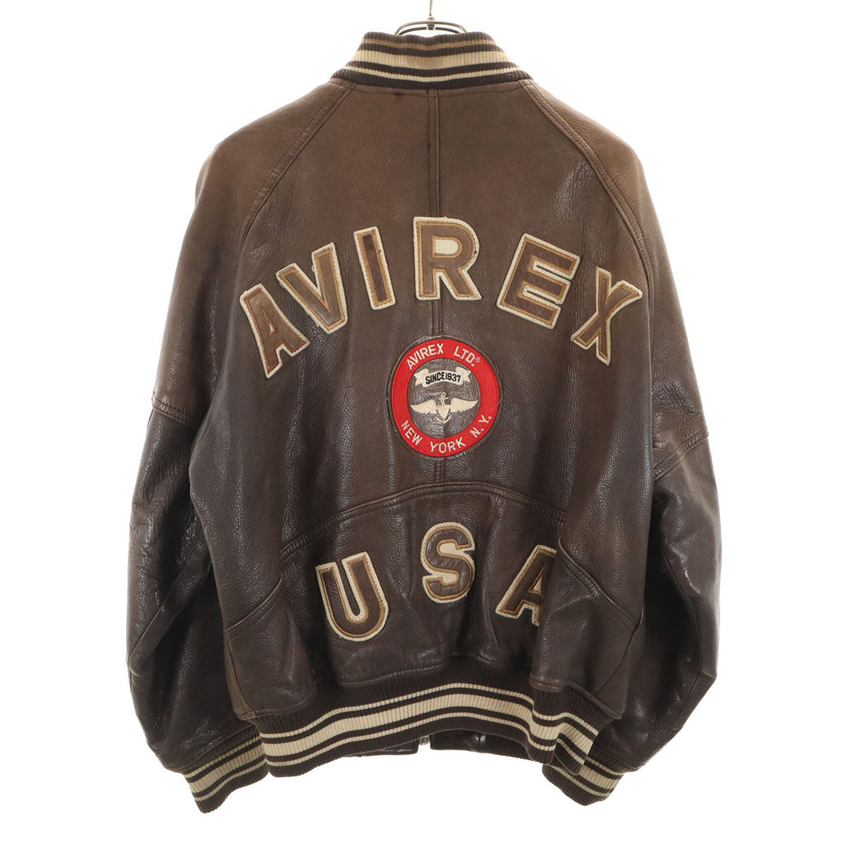AVIREX アヴィレックス 90s オールド レザージャケット S ブラウン ブルゾン メンズ