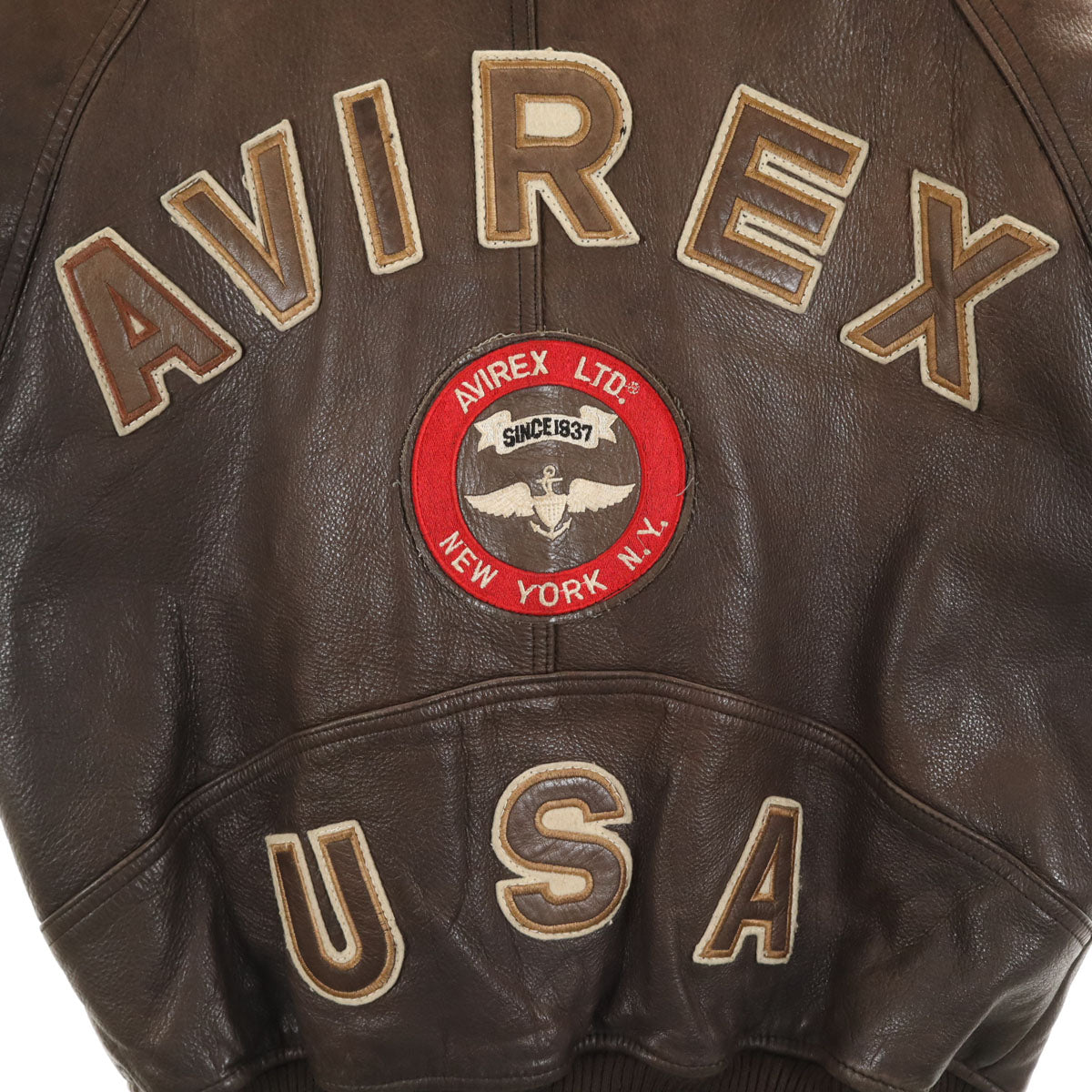 AVIREX アヴィレックス 90s オールド レザージャケット S ブラウン ブルゾン メンズ