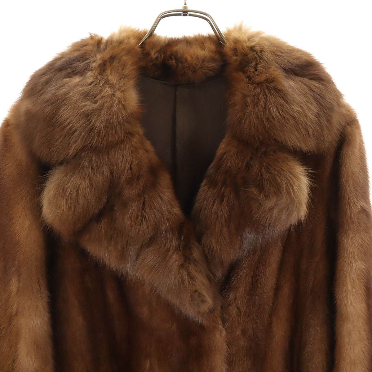 毛皮コート ブラウン レディース