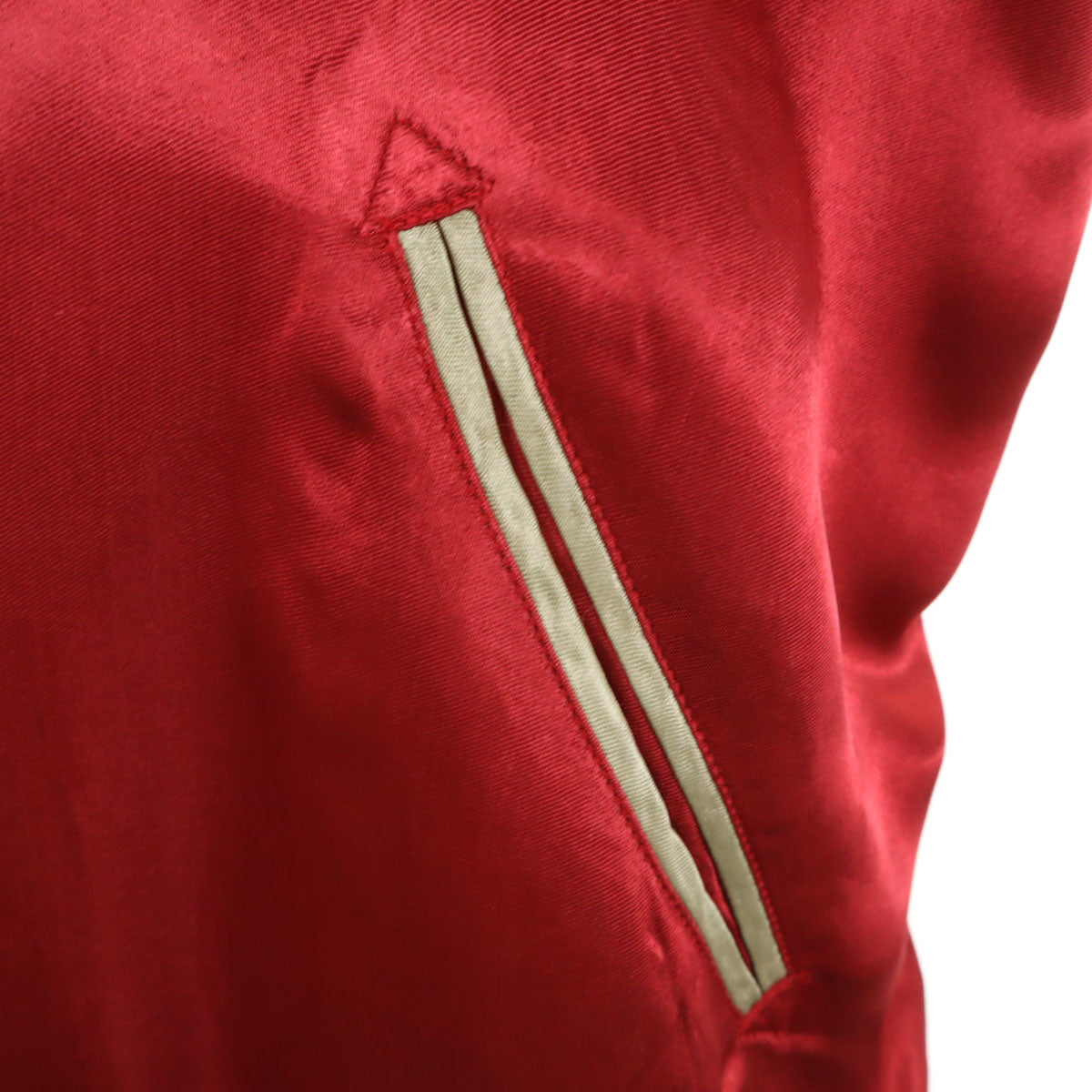 美品 花旅楽団 リバーシブル 鯉刺繍 スカジャン XL レッド系 メンズ