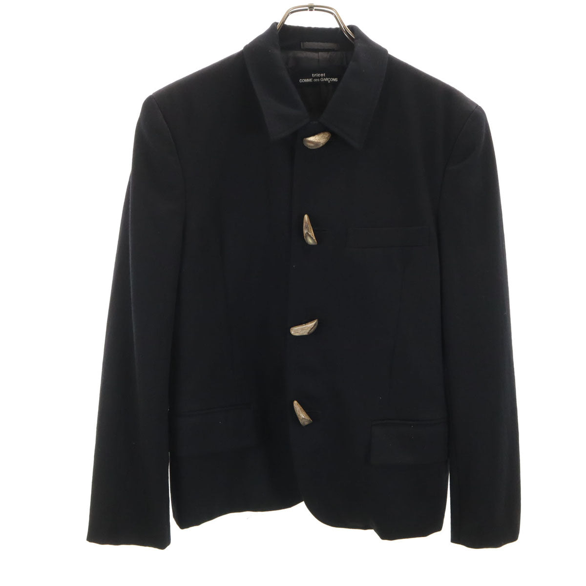 美品 tricot COMME des GARCONS トリコットコムデギャルソン 1989年 80s 日本製 オールド ウールジャケット ブラック レディース