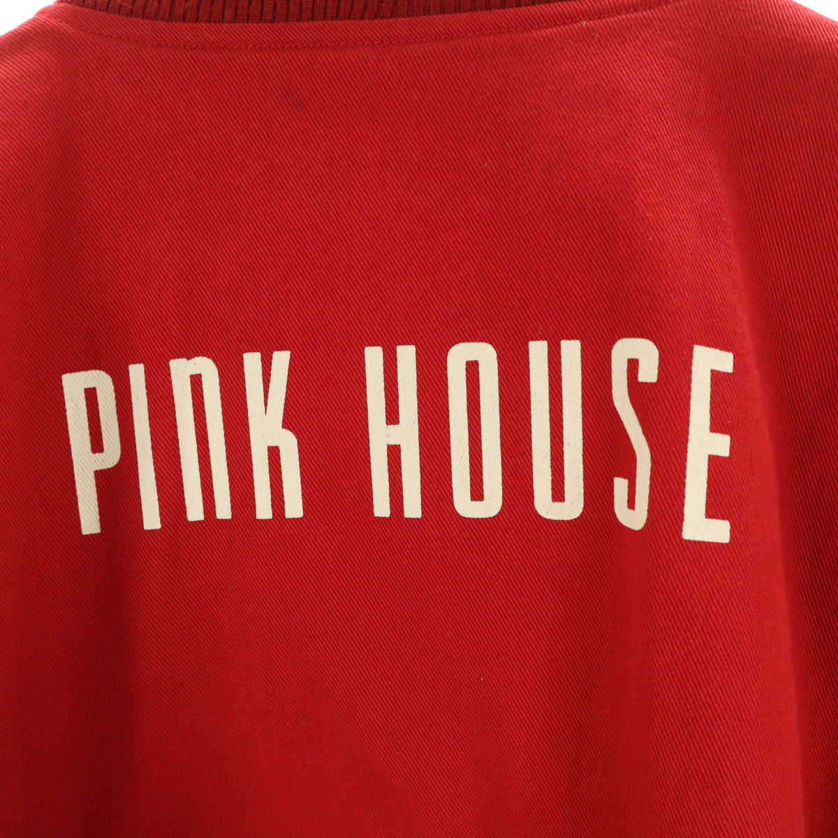 PINK HOUSE ピンクハウス 日本製 MA-1 ブルゾン L レッド系 レディース