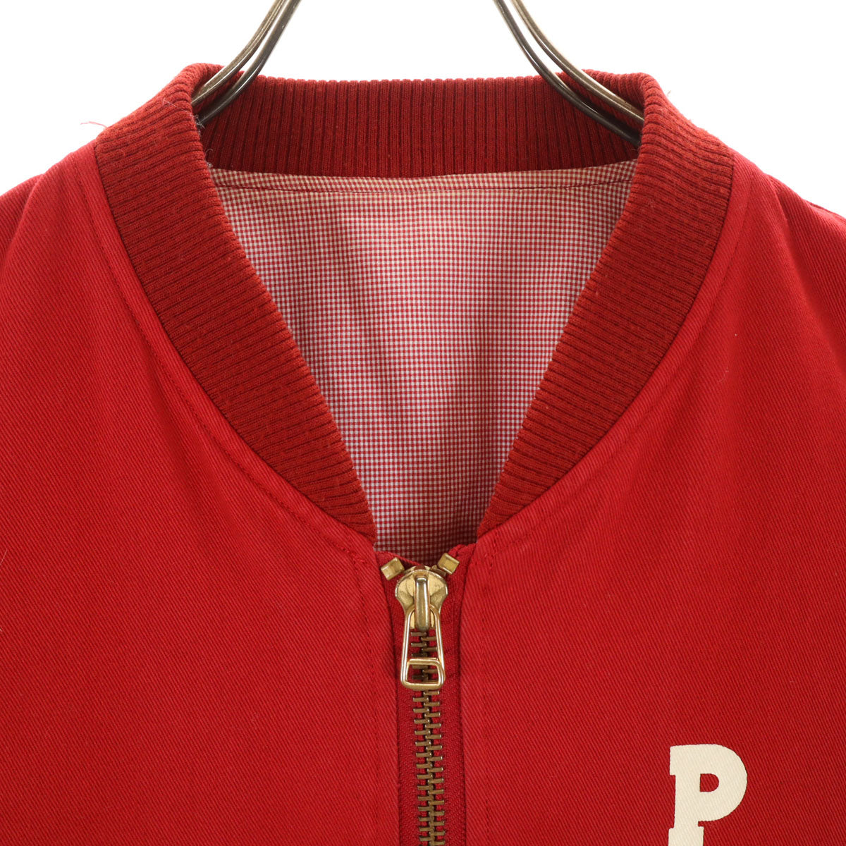 PINK HOUSE ピンクハウス 日本製 MA-1 ブルゾン L レッド系 レディース