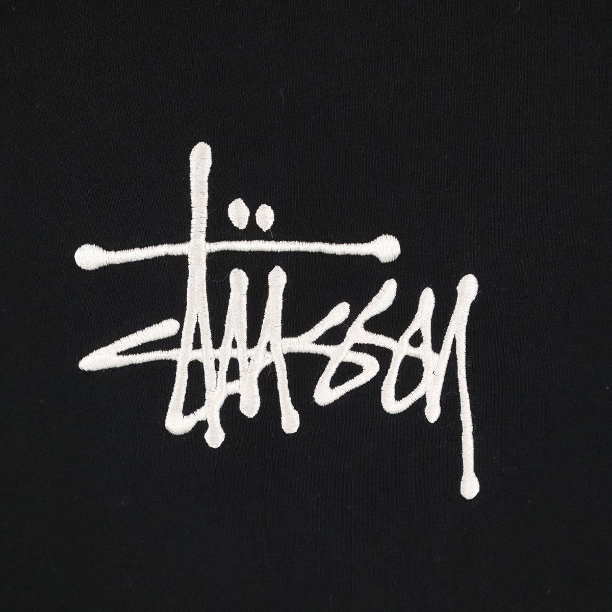 美品 STUSSY ステューシー 長袖 スウェットパーカー L ブラック 裏起毛 メンズ