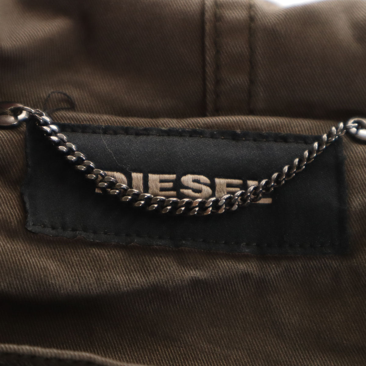 DIESEL ディーゼル ニット切替 フードジャケット S グレージュ レディース