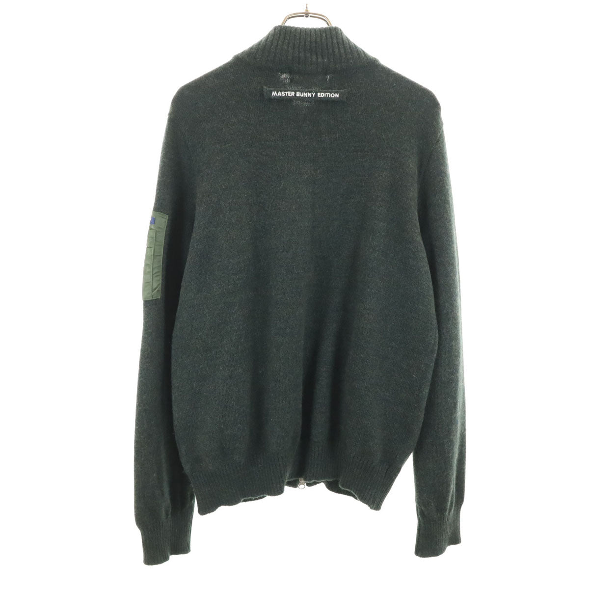 MASTER BUNNY EDITION マスターバニーエディション 日本製 ウール ゴルフ ニットジャケット 5 グレー メンズ