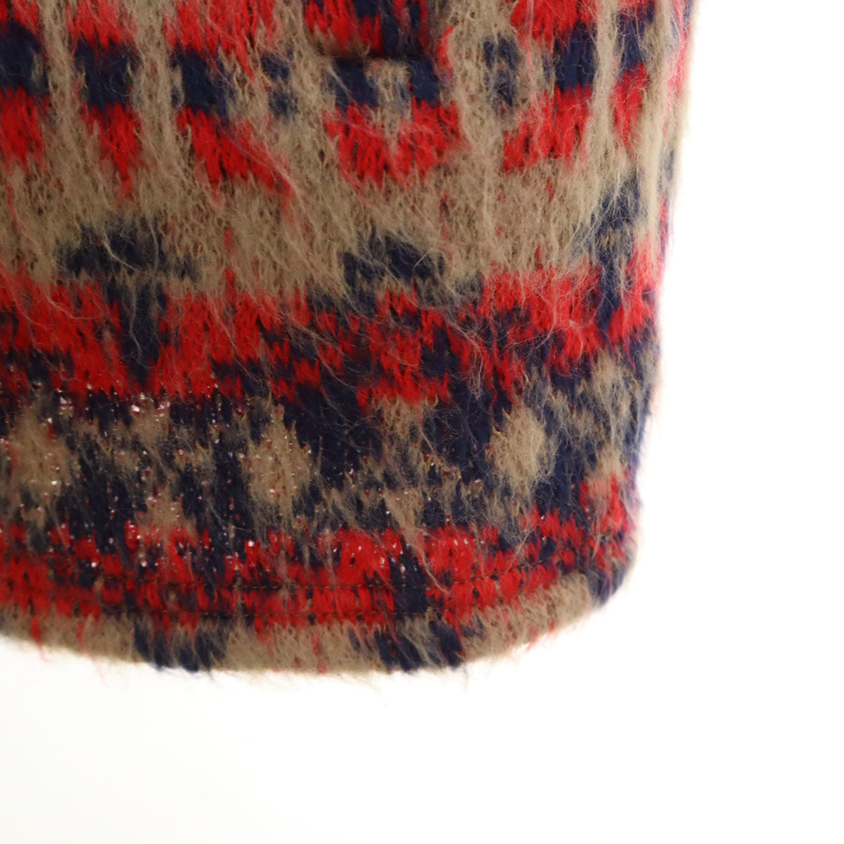 ueno-shokai 上野商会 日本製 総柄 長袖 ショールカラー ニット カーディガン M レッド系 メンズ