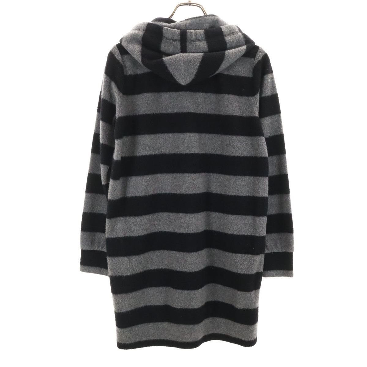 美品 バーバリーブルーレーベル 長袖ニットパーカー 38 ブラック BURBERRY BLUE LABEL バーバリーブルーレーベル ウールブレンド