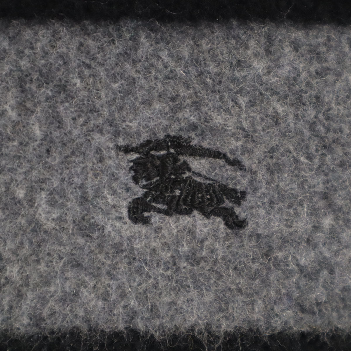 BURBERRY BLUE LABEL バーバリーブルーレーベル ウールブレンド ボーダー 長袖 ニットパーカー ワンピース 38 グレー系 三陽商会 レディース