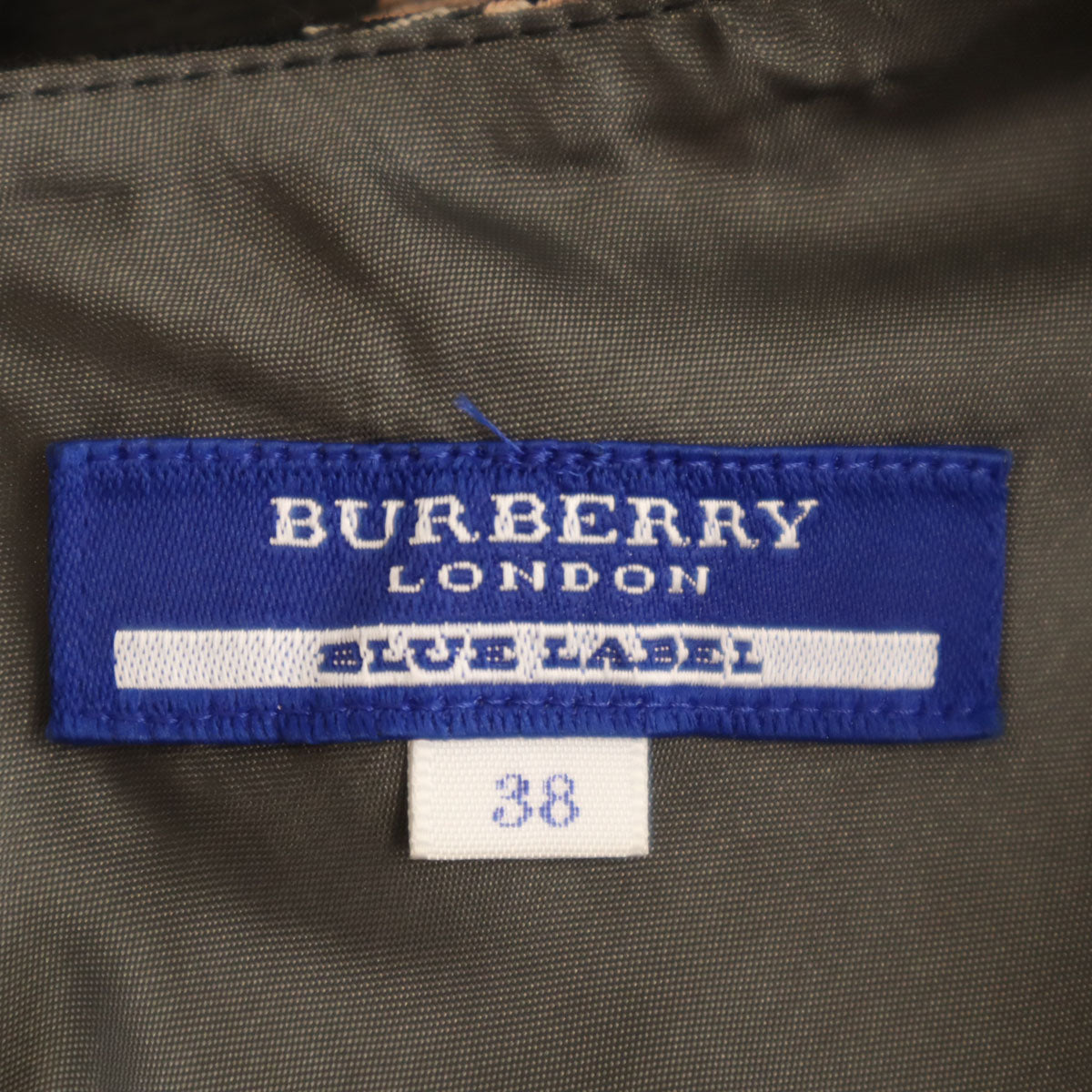 BURBERRY BLUE LABEL バーバリーブルーレーベル 日本製 ノースリーブ ワンピース 38 ブラウン 三陽商会 レディース
