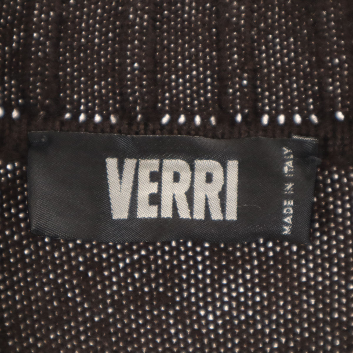 VERRI 90s イタリア製 ウールブレンド オールド アーガイル柄 長袖 セーター ブラウン メンズ