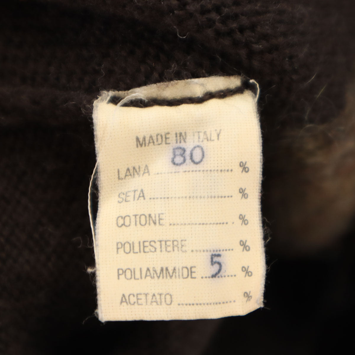 VERRI 90s イタリア製 ウールブレンド オールド アーガイル柄 長袖 セーター ブラウン メンズ