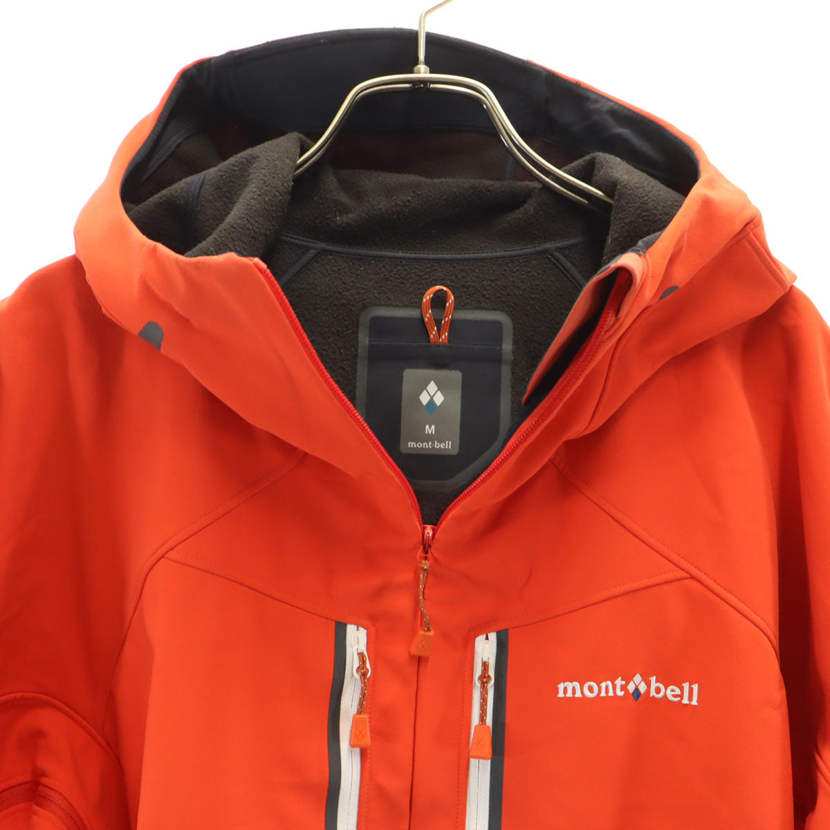 mont-bell モンベル 長袖 パウダーシェッド パーカー M ネオンオレンジ アウトドア メンズ