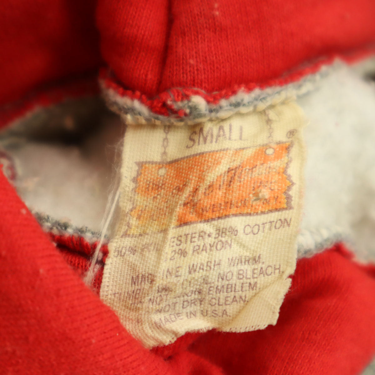 70s 80s USA製 カレッジ ヴィンテージ 長袖 スウェットパーカー S グレー 裏起毛 メンズ