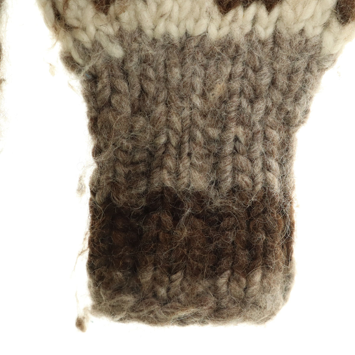 HERMES エルメス ヴィンテージ ウール100％ カウチンジャケット ブラウン系 メンズ