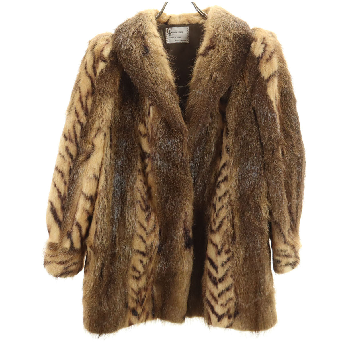 CASA LOPEZ 毛皮コート ブラウン レディース
