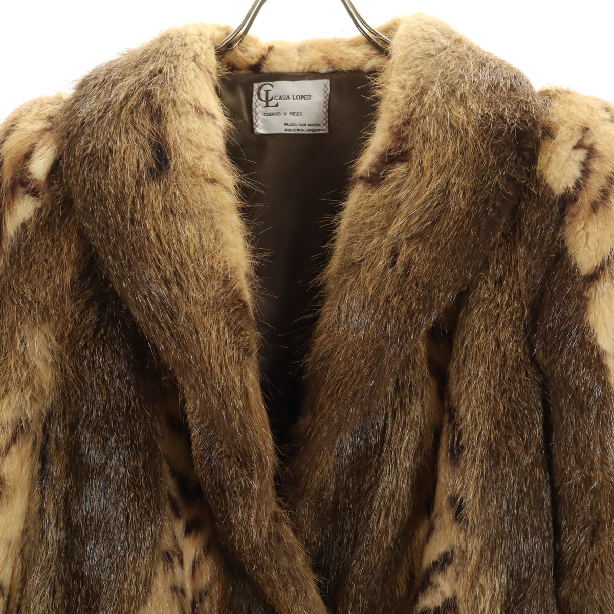 CASA LOPEZ 毛皮コート ブラウン レディース