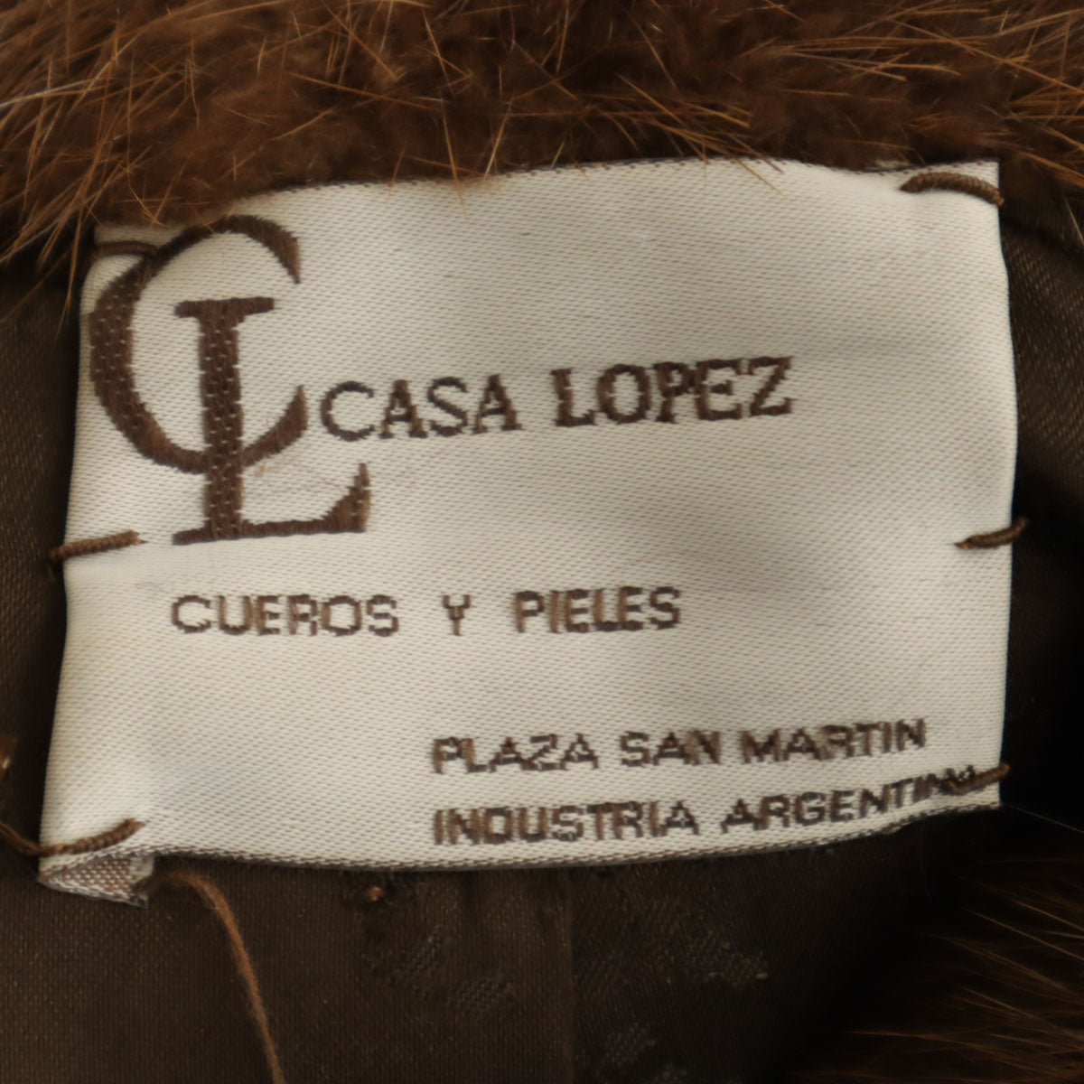 CASA LOPEZ 毛皮コート ブラウン レディース