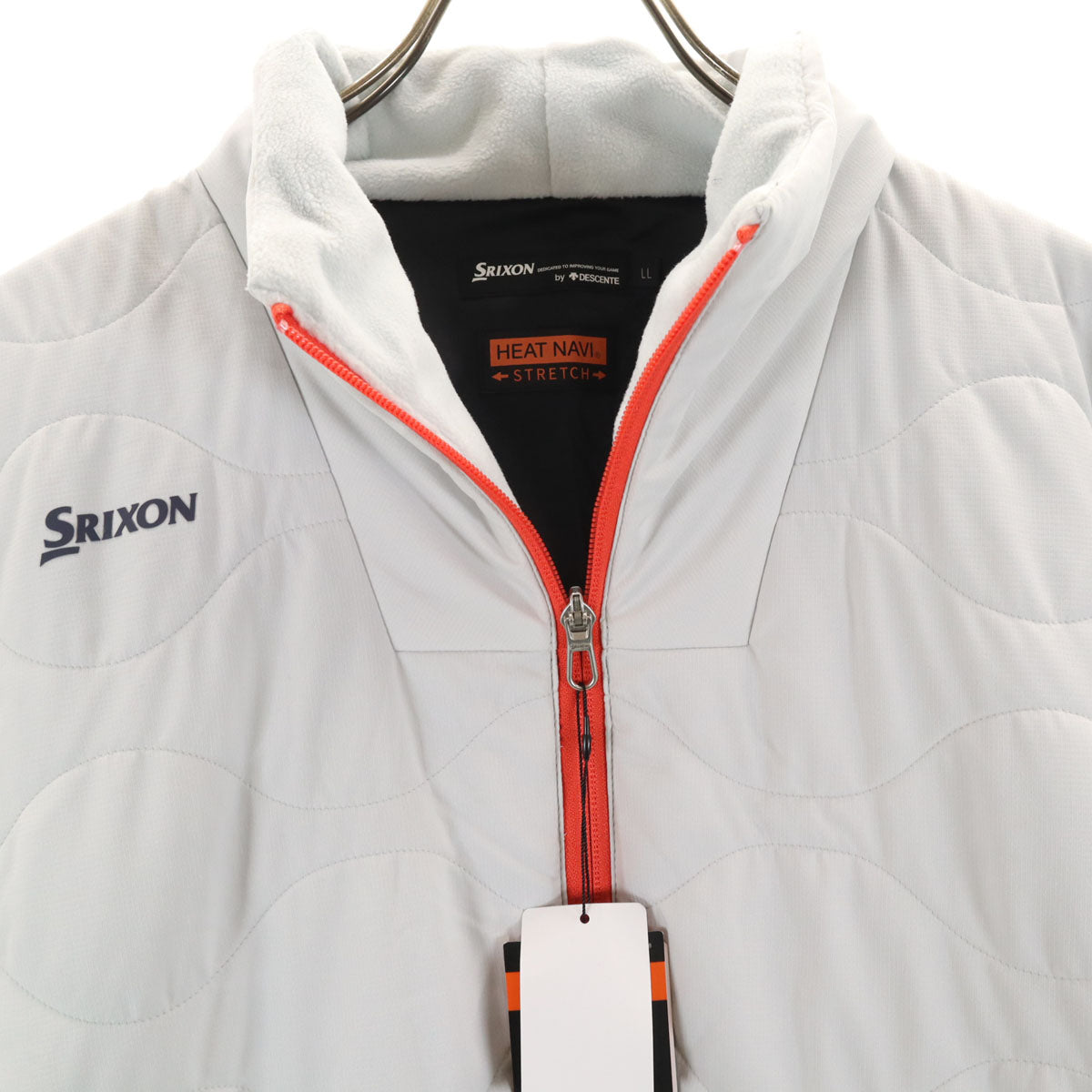 未使用 SRIXON スリクソン ゴルフ HEAT NAVI 中綿ジャケット LL ライトグレー デサント メンズ