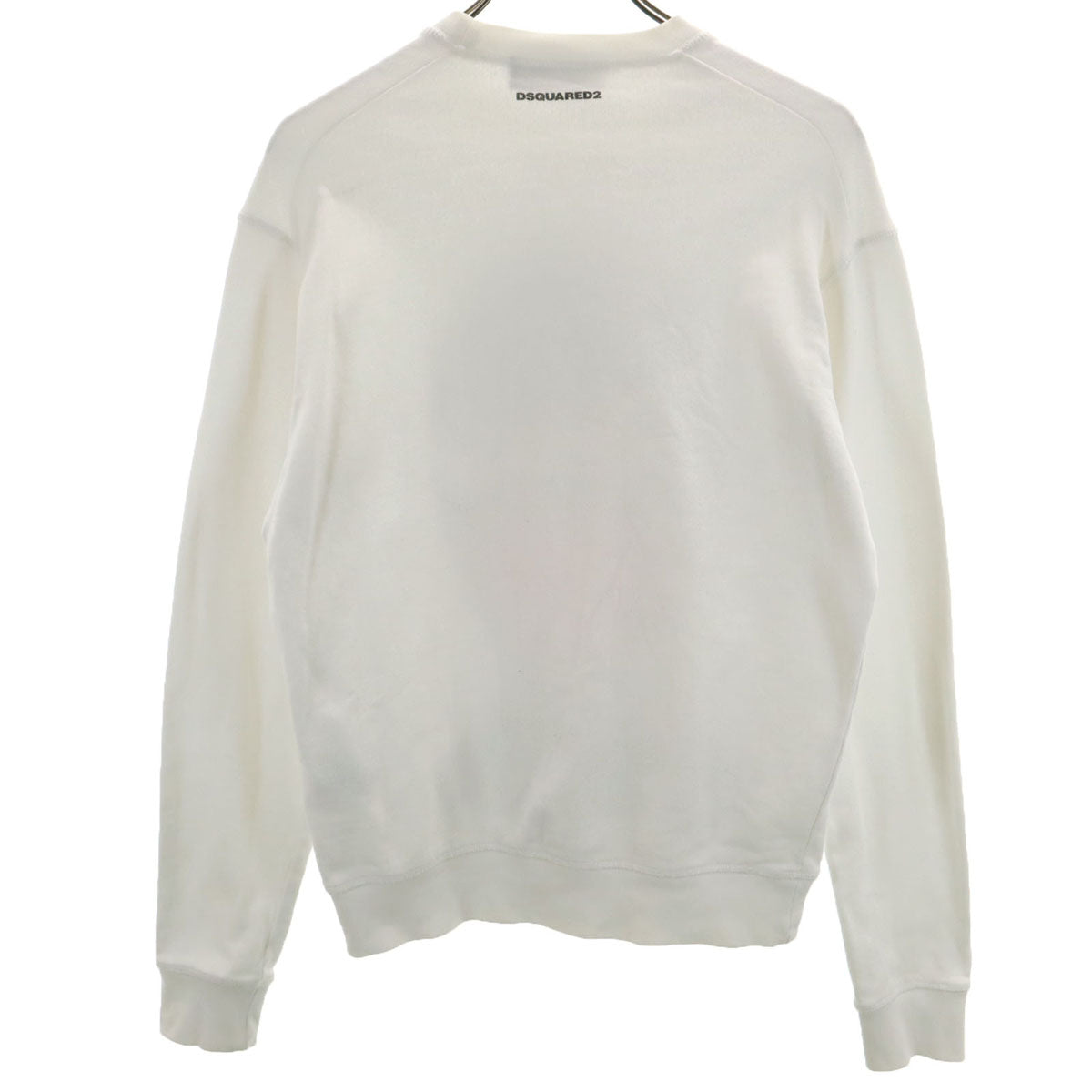 DSQUARED2 ディースクエアード ポルトガル製 スクリーミングマン 長袖 スウェット トレーナー S ホワイト メンズ