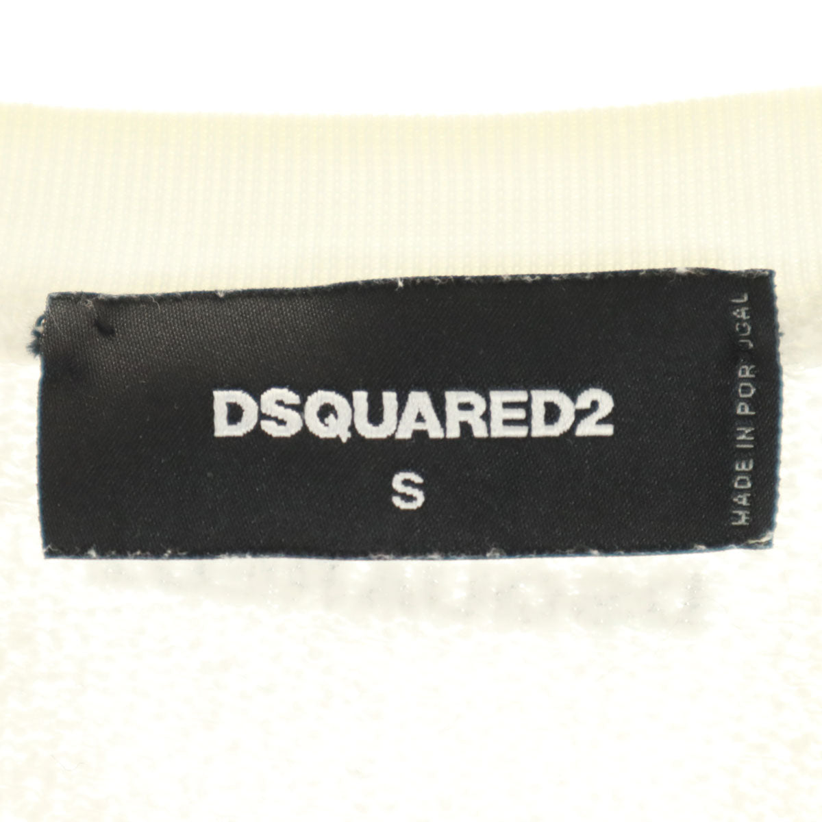 DSQUARED2 ディースクエアード ポルトガル製 スクリーミングマン 長袖 スウェット トレーナー S ホワイト メンズ