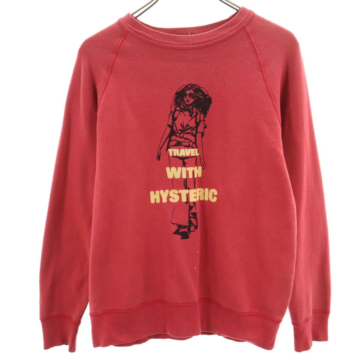 HYSTERIC ヒステリック 日本製 長袖 スウェット トレーナー FREE レッド ヒステリックグラマー レディース