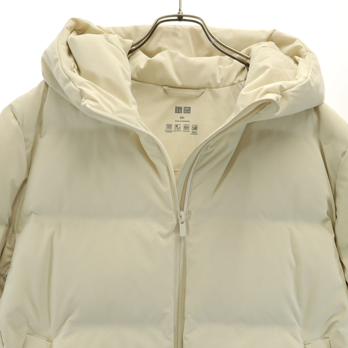 UNIQLO ユニクロ シームレス ダウンパーカー 3XL ベージュ ビッグサイズ レディース