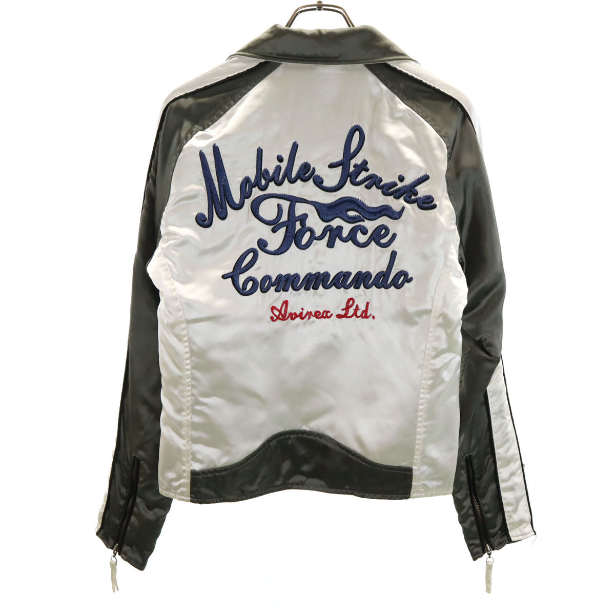 AVIREX アヴィレックス バック 刺繍 ブルゾン M グレー系 メンズ