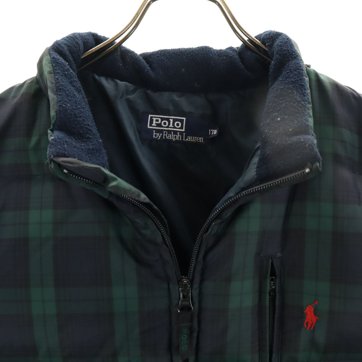 Polo by Ralph Lauren ポロバイラルフローレン チェック柄 ダウンジャケット 170 ネイビー系 キッズ