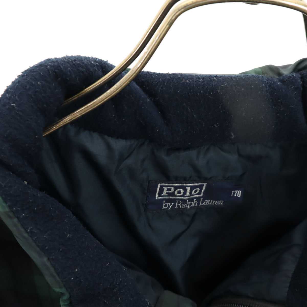 Polo by Ralph Lauren ポロバイラルフローレン チェック柄 ダウンジャケット 170 ネイビー系 キッズ