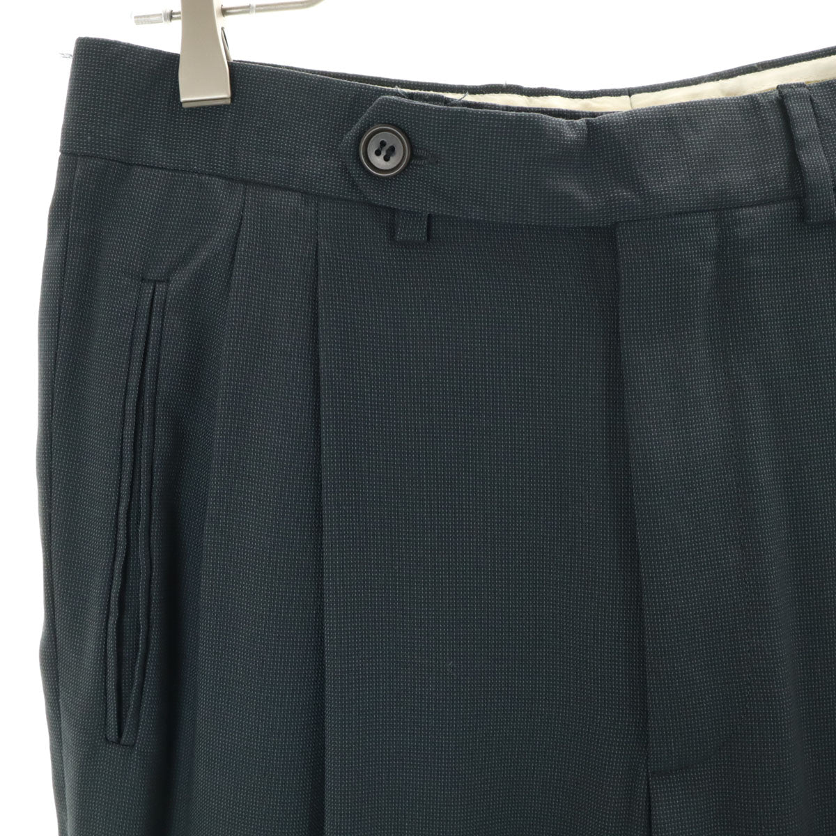 GIORGIO ARMANI ジョルジオアルマーニ イタリア製 ウールブレンド スーツ 上下 セットアップ 48 グレー ハンガー付き メンズ