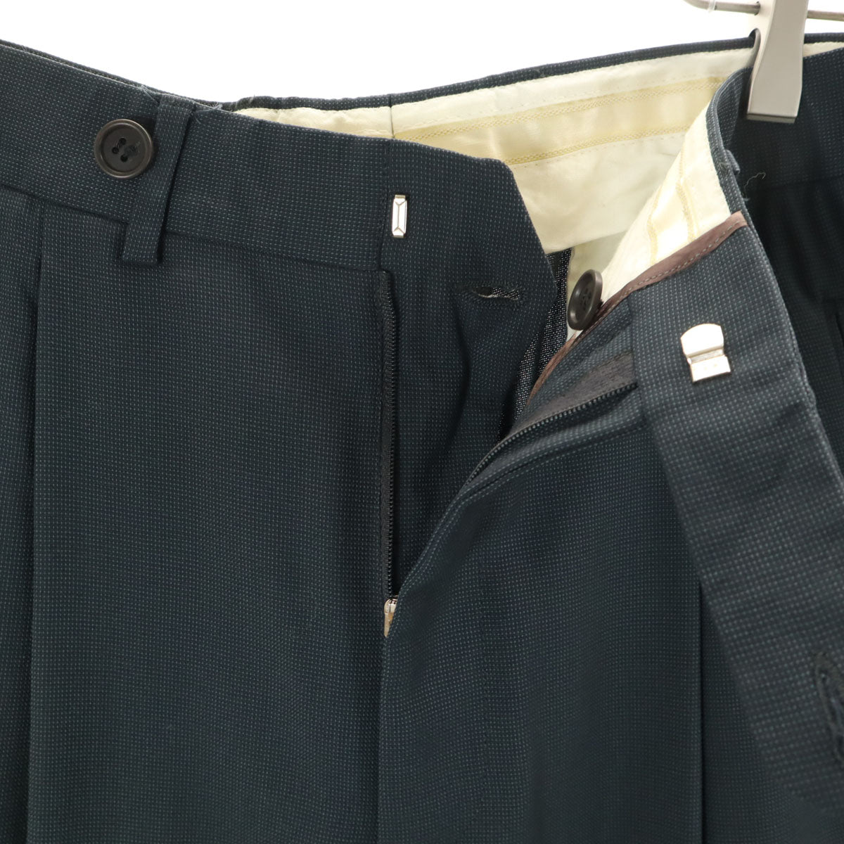 GIORGIO ARMANI ジョルジオアルマーニ イタリア製 ウールブレンド スーツ 上下 セットアップ 48 グレー ハンガー付き メンズ