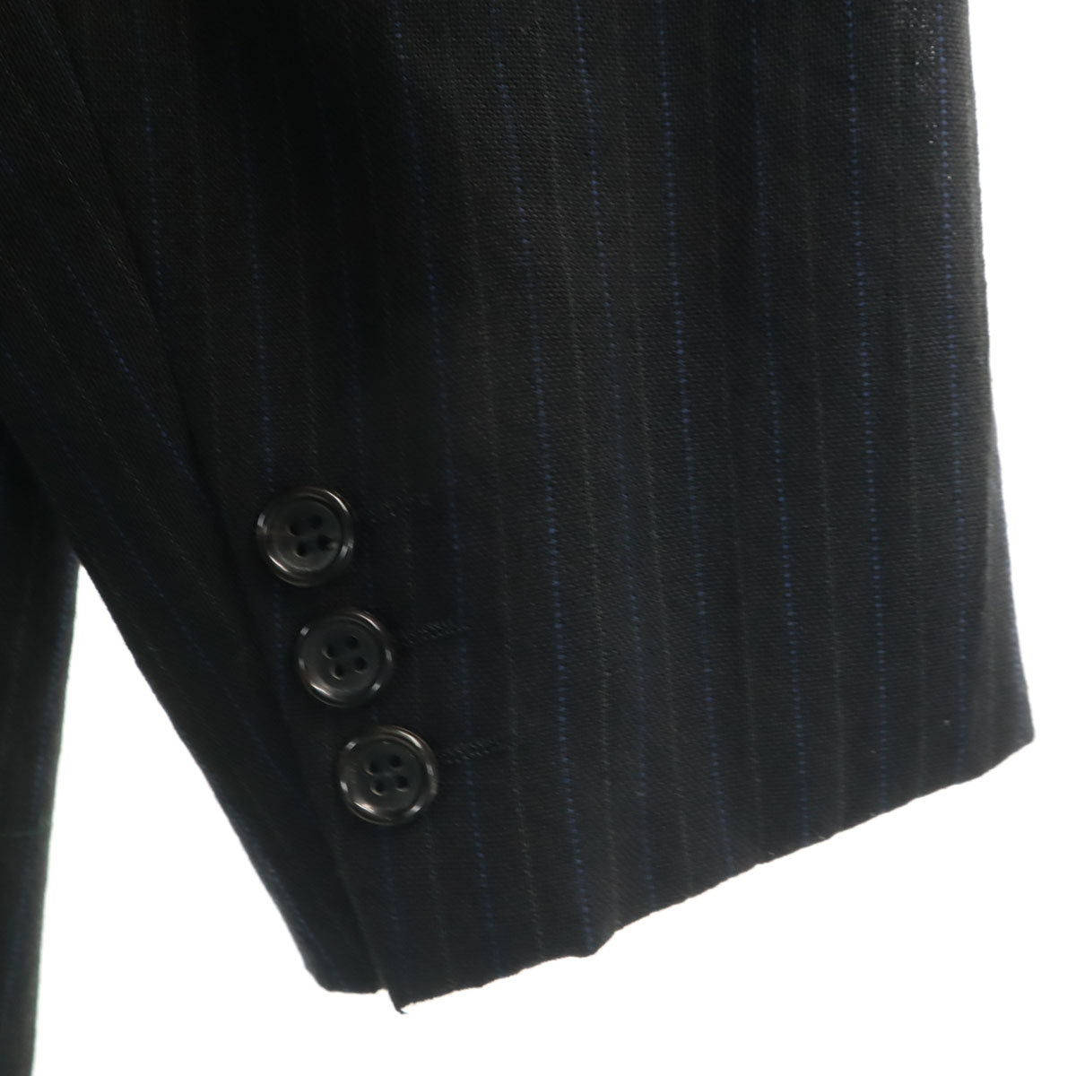 COMME des GARCONS HOMME コムデギャルソンオム 90s 1997年 日本製 ウール100％ オールド ストライプ柄 スーツ 上下 セットアップ M ブラック メンズ