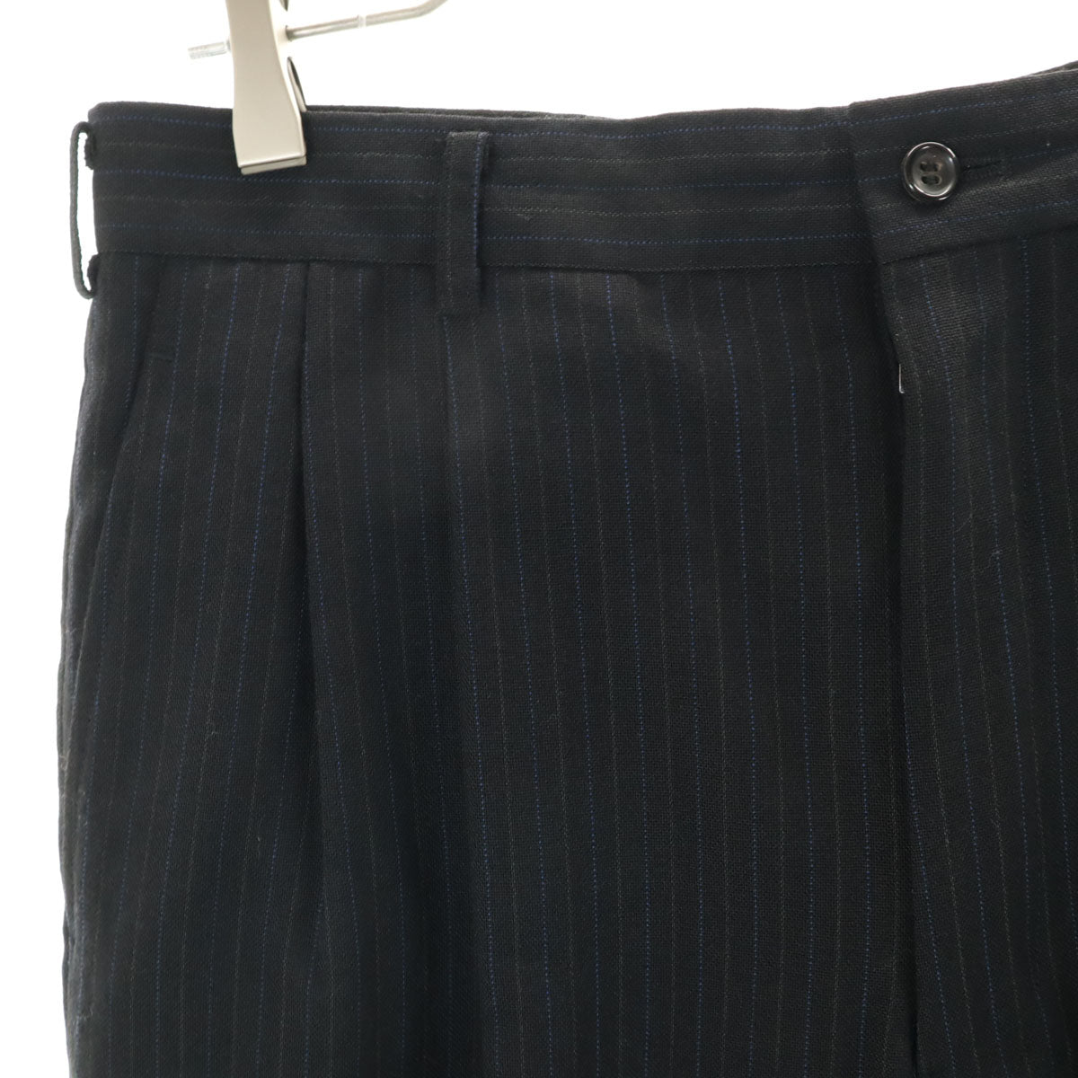 COMME des GARCONS HOMME コムデギャルソンオム 90s 1997年 日本製 ウール100％ オールド ストライプ柄 スーツ 上下 セットアップ M ブラック メンズ