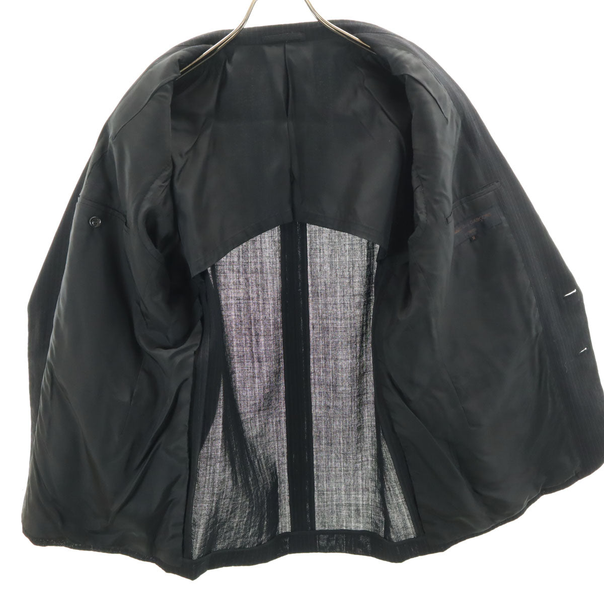 COMME des GARCONS HOMME コムデギャルソンオム 90s 1997年 日本製 ウール100％ オールド ストライプ柄 スーツ 上下 セットアップ M ブラック メンズ