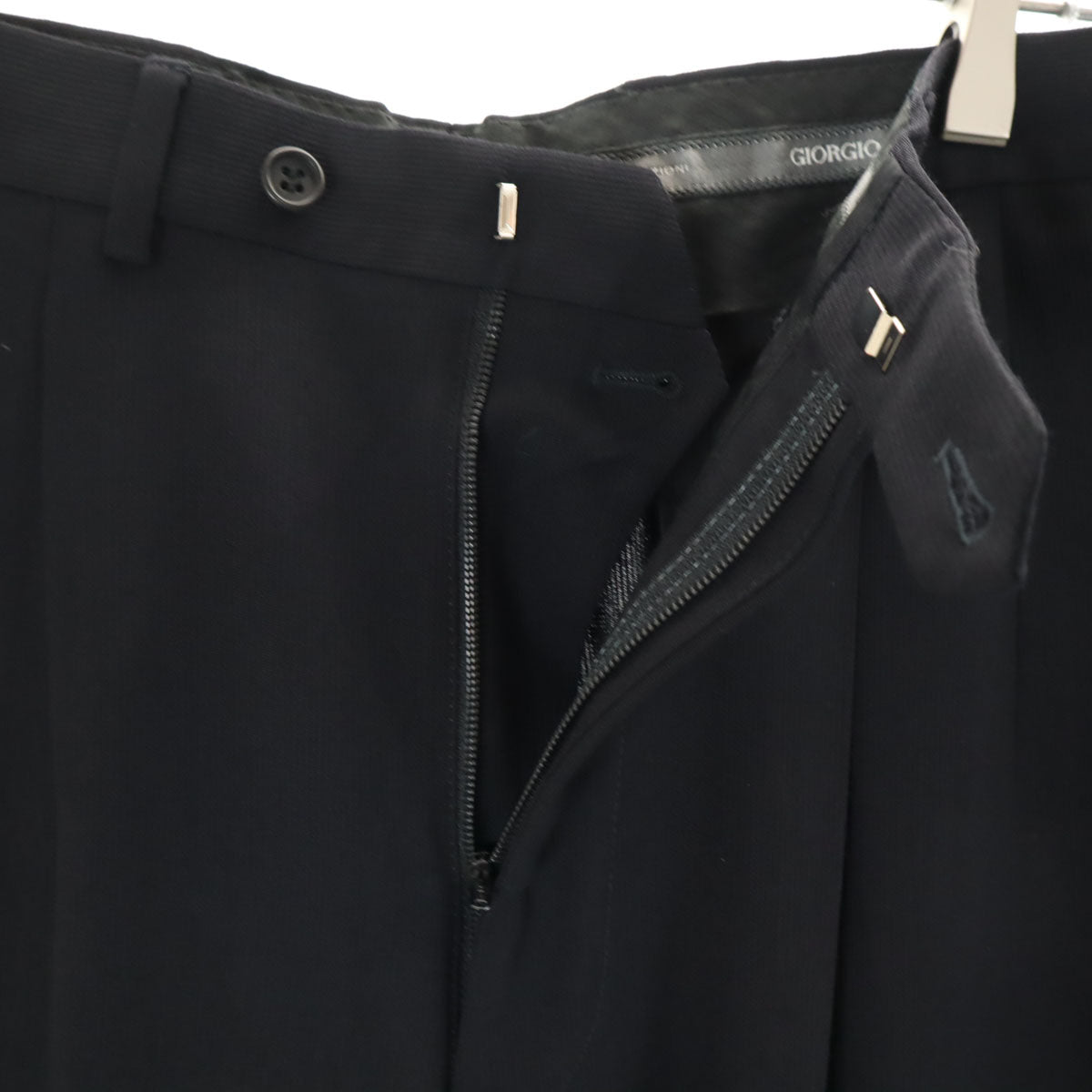 美品 GIORGIO ARMANI ジョルジオアルマーニ イタリア製 スーツ 上下 セットアップ 48 濃紺 ダブル メンズ