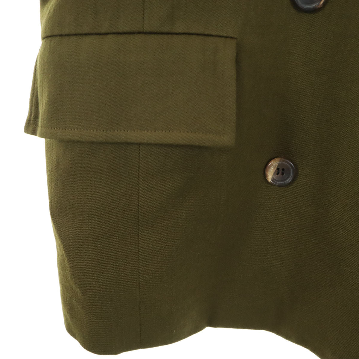 GIVENCHY Life ジバンシィライフ 90s ウール100％ オールド スカートスーツ 上下 セットアップ 11号 オリーブ レディース