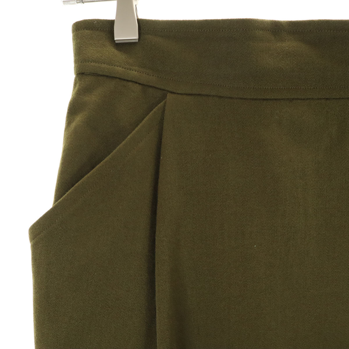 GIVENCHY Life ジバンシィライフ 90s ウール100％ オールド スカートスーツ 上下 セットアップ 11号 オリーブ レディース