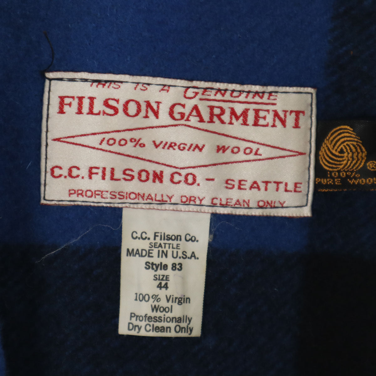 FILSON フィルソン USA製 クルーザー ジャケット 44 ブルー メンズ