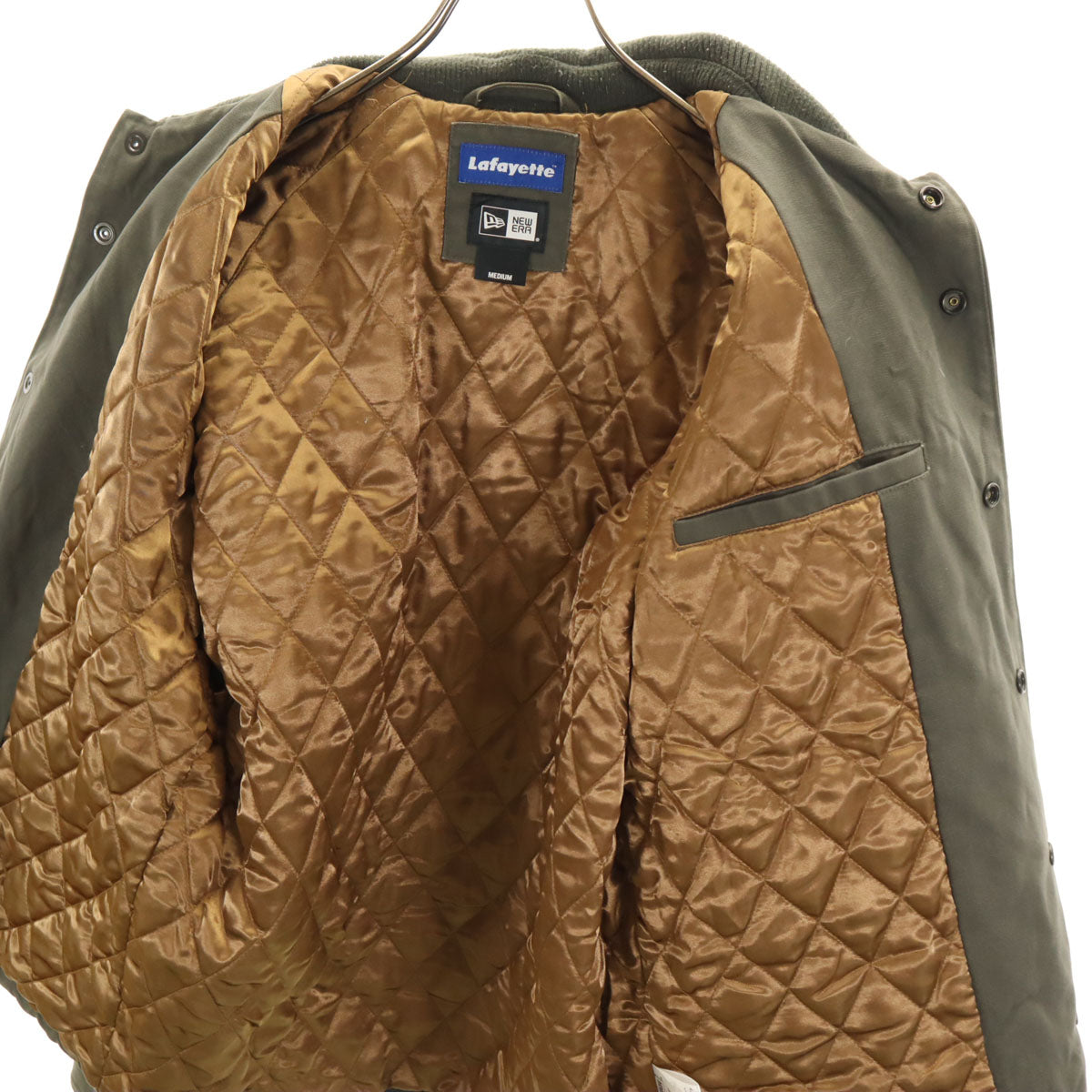 NEW ERA ニューエラ ラファイエット lafayette コーチジャケット M カーキ系 裏キルティング メンズ