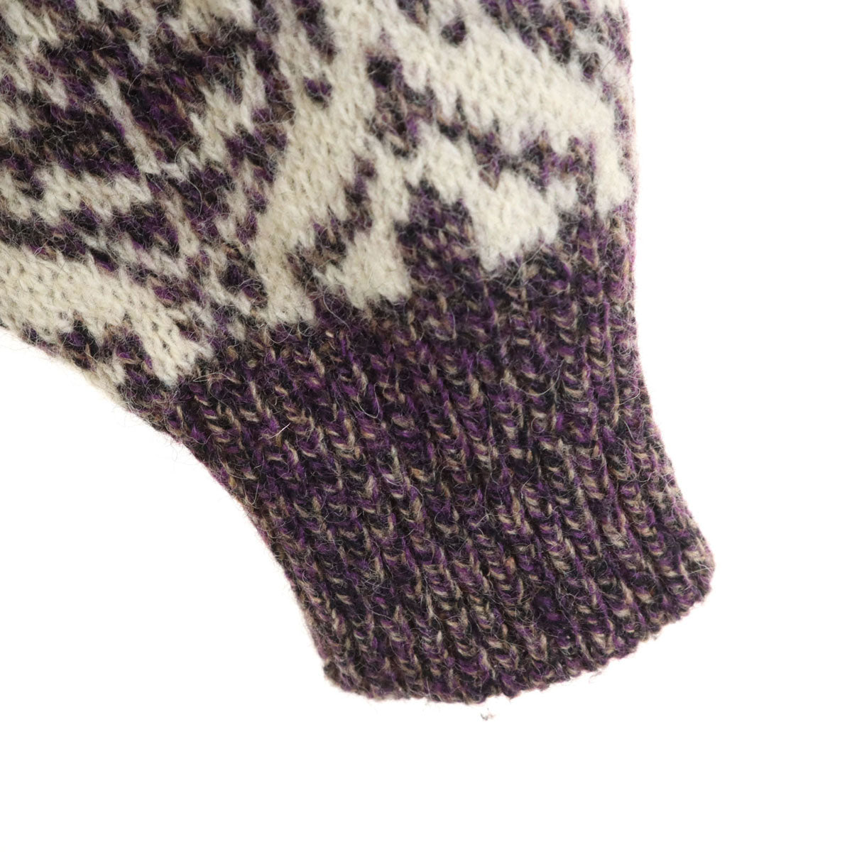 VAN HEUSEN ヴァンヒューゼン 80s 90s USA製 オールド 総柄 長袖 セーター M アイボリー ニット メンズ