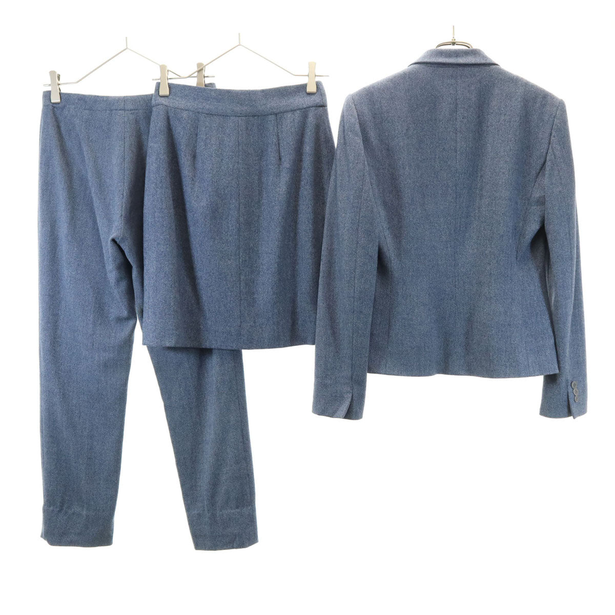 RALPH LAUREN ラルフローレン USA製 パンツスーツ 上下 セットアップ 4/2 ネイビー系 3点セット レディース