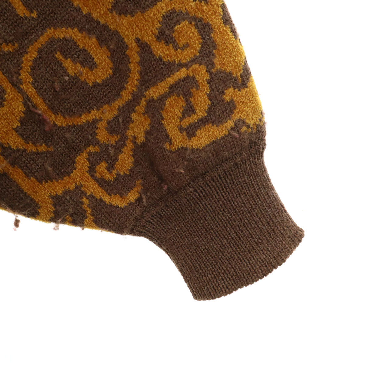 KENZO GOLF ケンゾーゴルフ 90s 日本製 オールド 総柄 長袖 セーター 4 ブラウン系 ニット メンズ