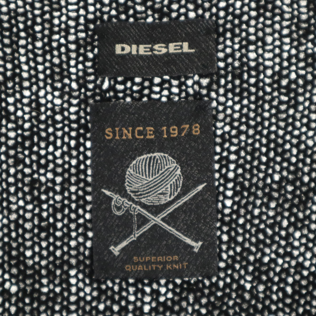 DIESEL ディーゼル イタリア製 ボーダー 長袖 ニットカーディガン L ブラック系 メンズ